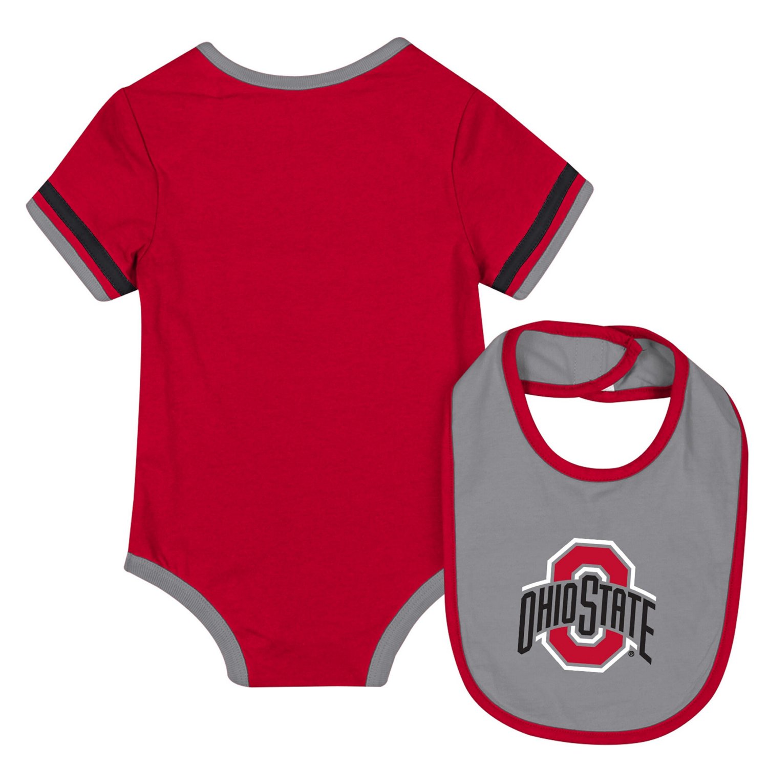 Newborn  Infant Colosseum Ohio State Buckeyes Bodysuit Bib Set