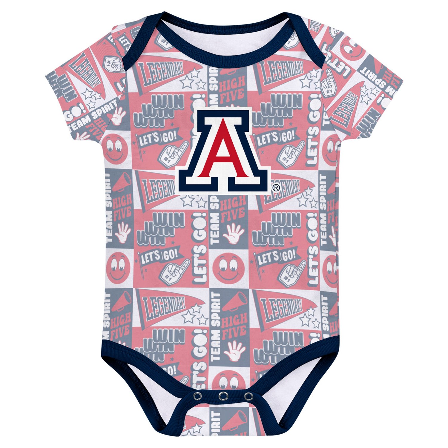 Newborn Arizona Wildcats Sunday Comics 3-Pack Bodysuit Set