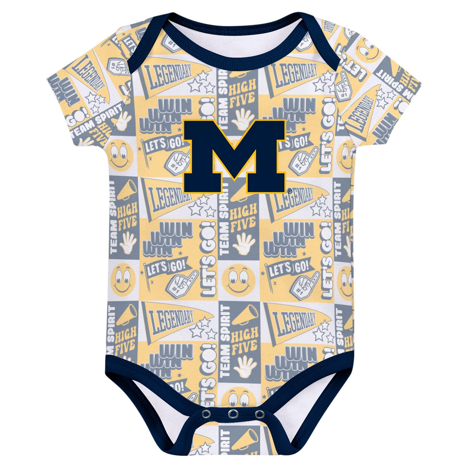 Newborn Michigan Wolverines Sunday Comics 3-Pack Bodysuit Set - view number 4