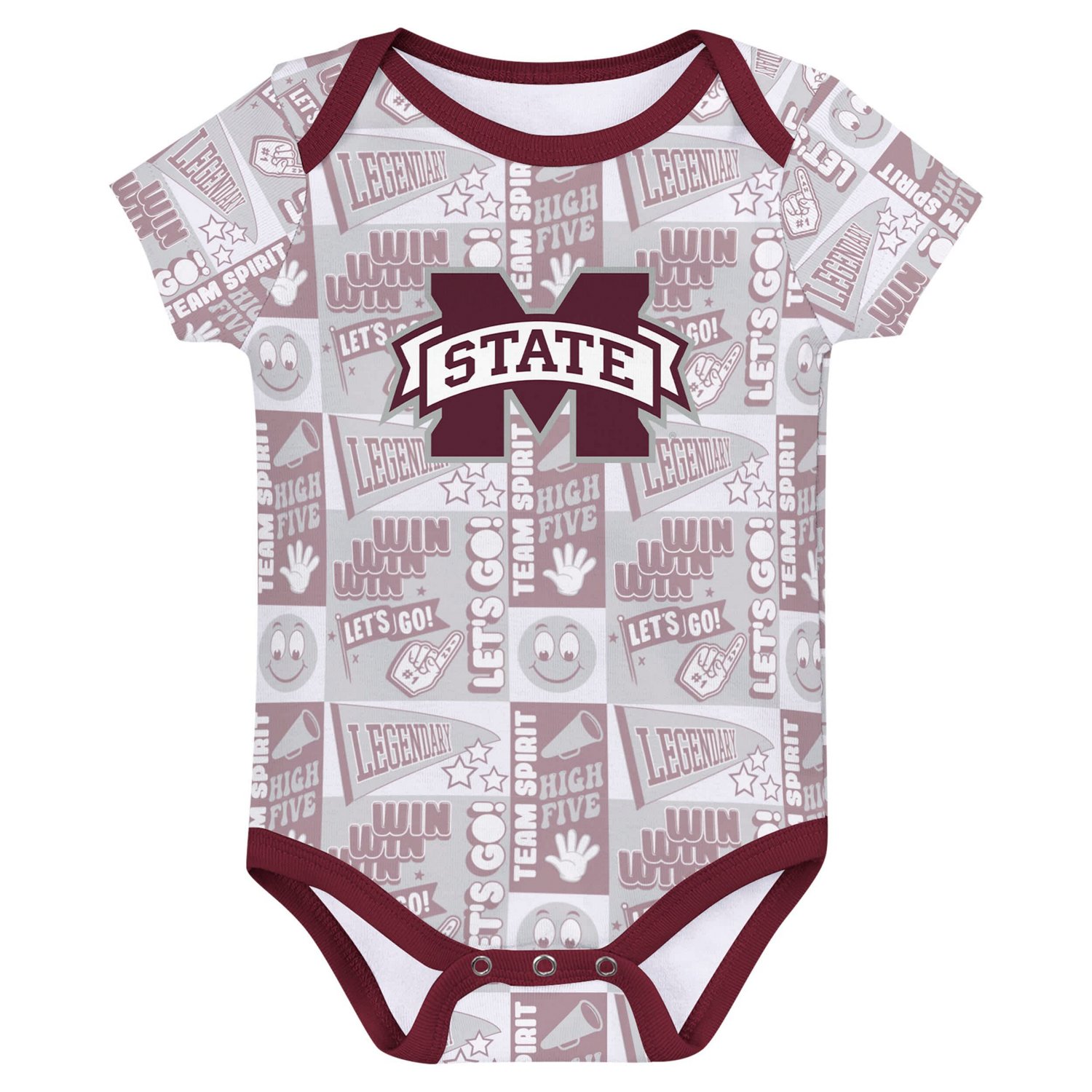 Newborn Mississippi State Bulldogs Sunday Comics 3-Pack Bodysuit Set - view number 4
