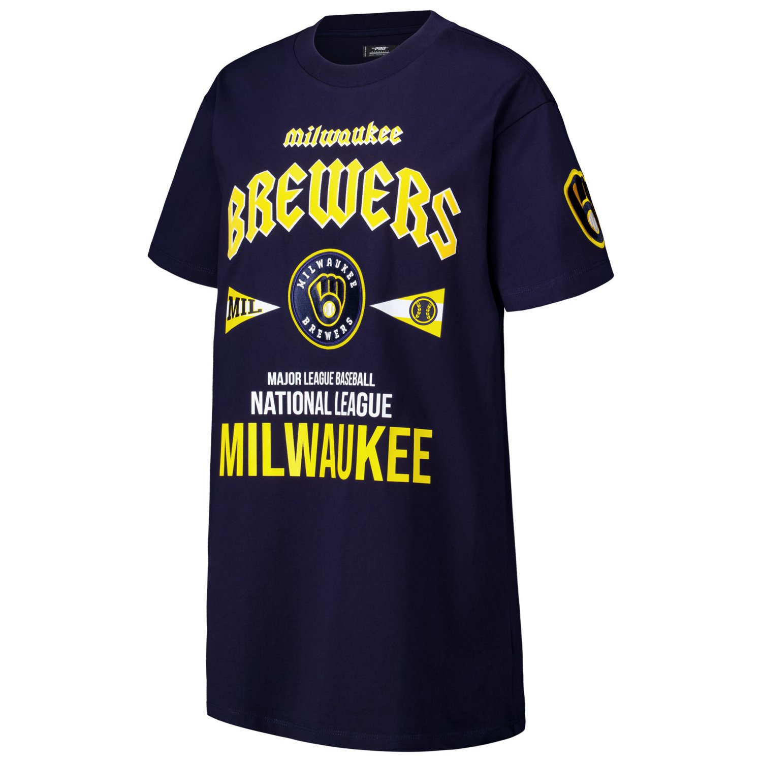 Pro Standard Milwaukee Brewers Oversized City Tour T-Shirt Dress                                                                 - view number 2