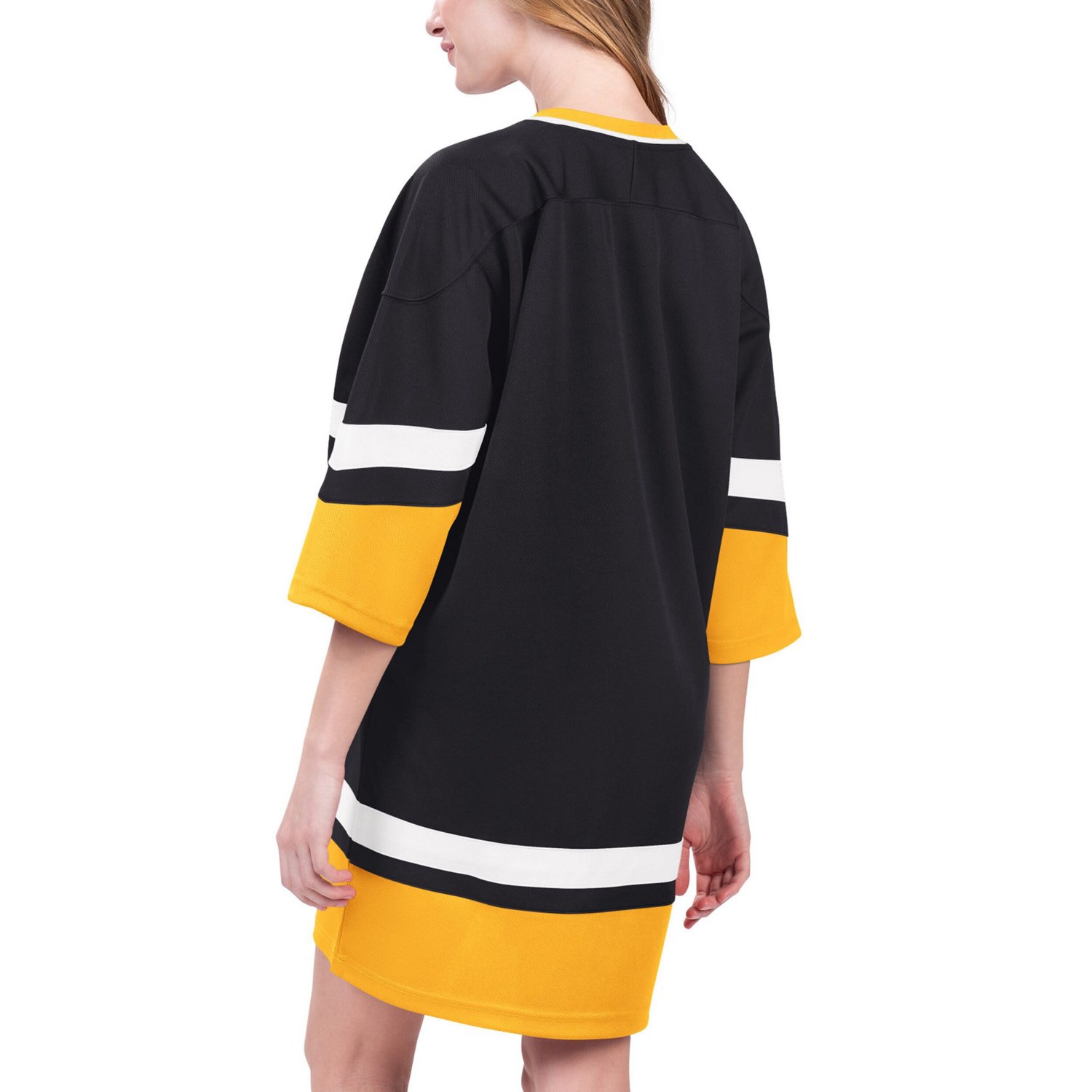 Starter Boston Bruins Hurry-Up Offense Boxy V-Neck Half-Sleeve Sneaker Dress                                                     - view number 2