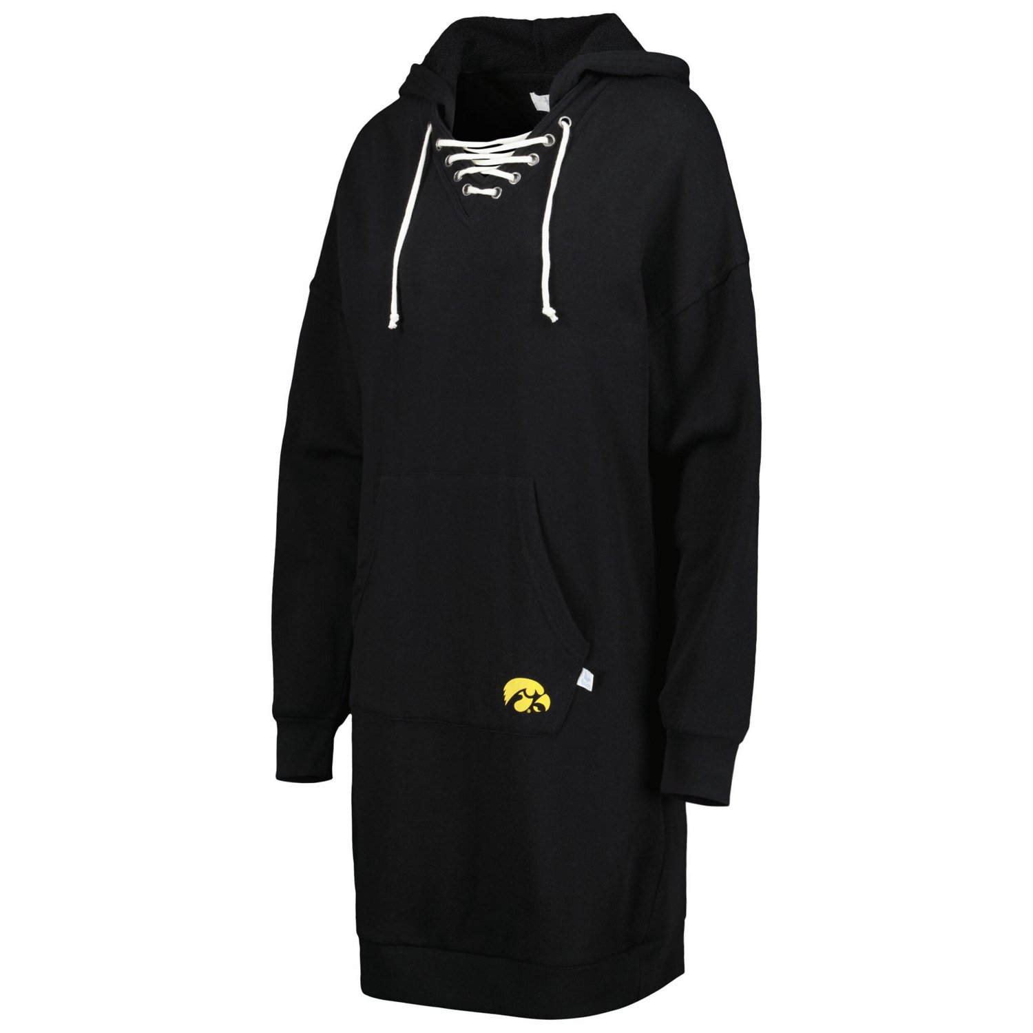 Touch Iowa Hawkeyes Quick Pass Lace-Up V-Neck Hoodie Dress                                                                       - view number 2