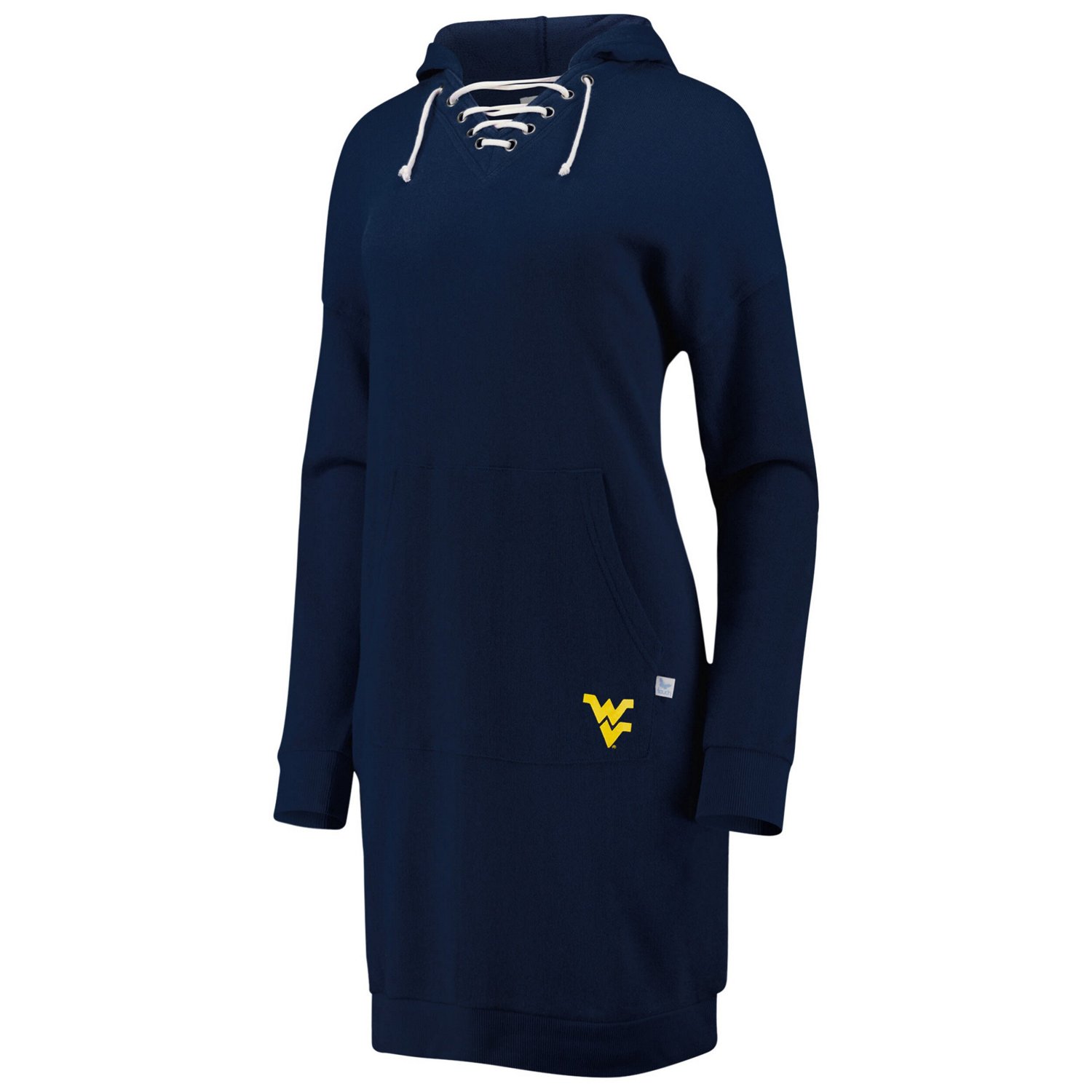 Touch West Virginia Mountaineers Quick Pass Lace-Up V-Neck Hoodie Dress - view number 2