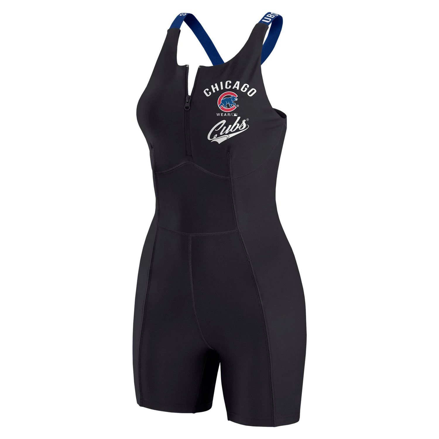 WEAR by Erin Andrews Chicago Cubs Bodycon Quarter-Zip Romper - view number 4
