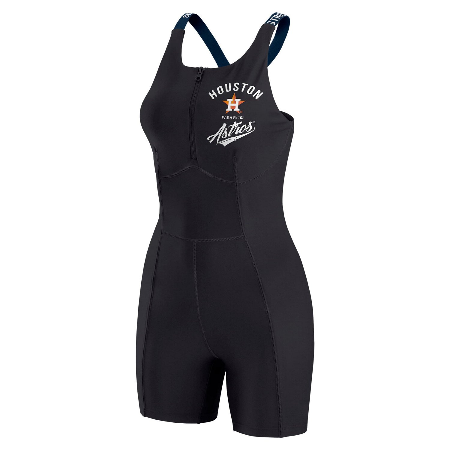 WEAR by Erin Andrews Houston Astros Bodycon Quarter-Zip Romper - view number 2