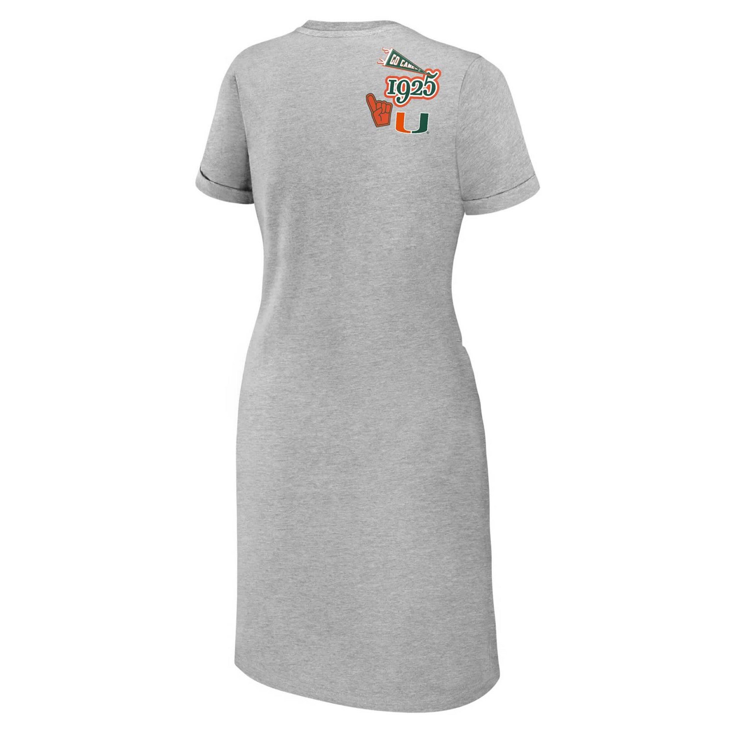 WEAR by Erin Andrews Miami Hurricanes Knotted T-Shirt Dress                                                                      - view number 3
