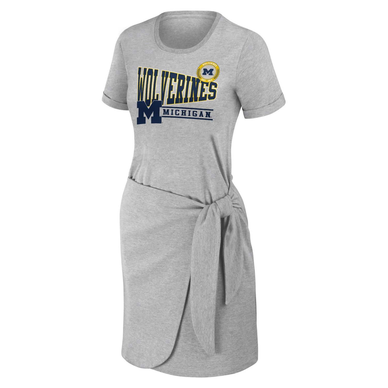 WEAR by Erin Andrews Michigan Wolverines Knotted T-Shirt Dress - view number 2