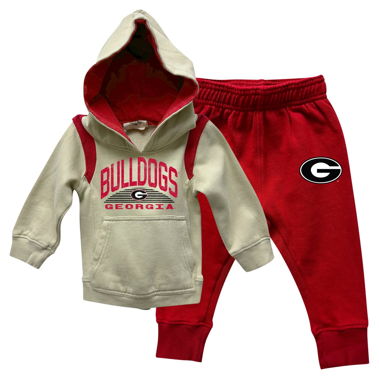 Wes  Willy Georgia Bulldogs Colorblock Pullover Hoodie and Sweatpants Set                                                        - view number 1