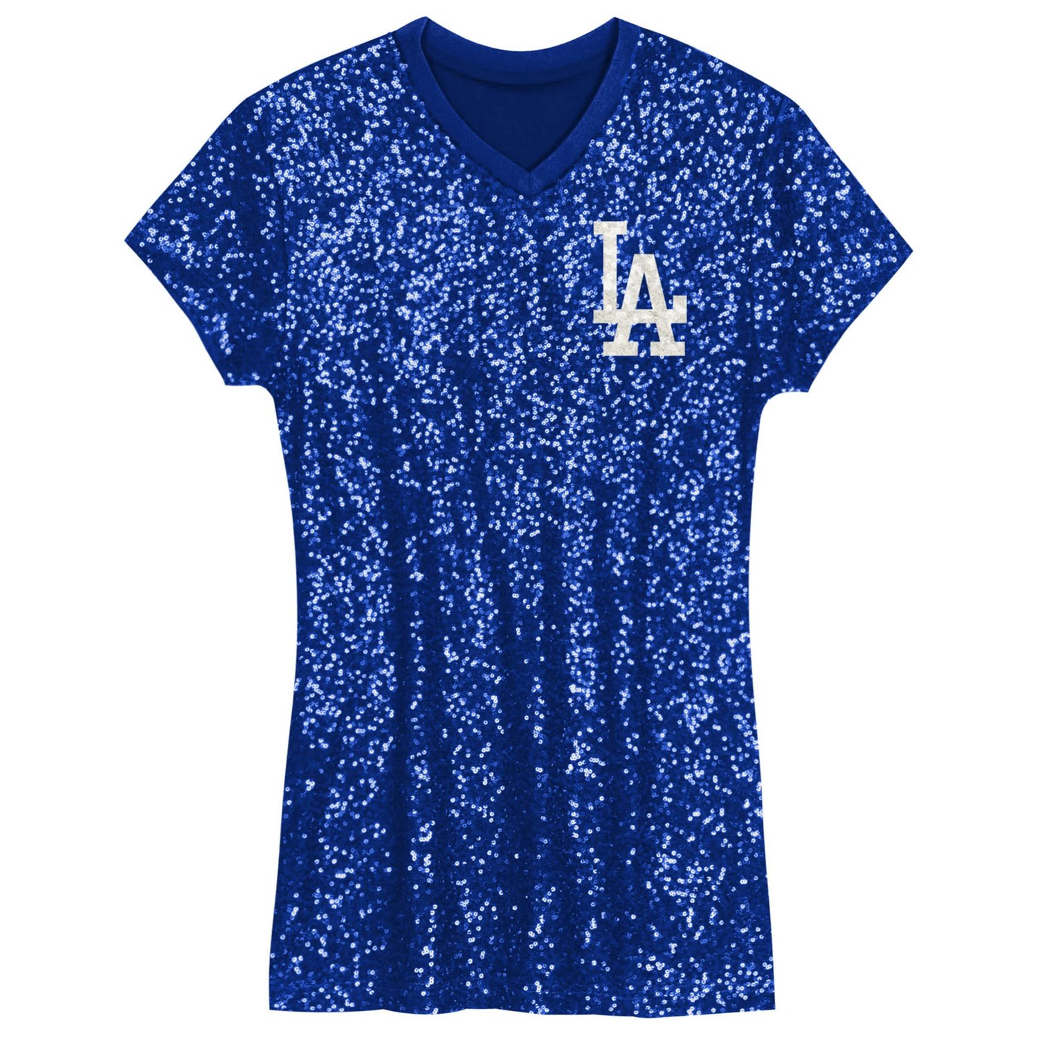Youth Los Angeles Dodgers V-Neck Sequin Dress - view number 2