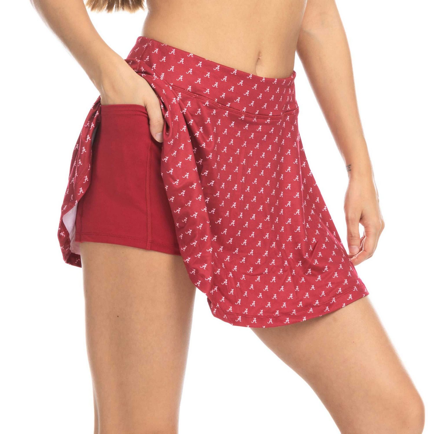 ZooZatz Alabama Tide Allover Print Flowy Skort
