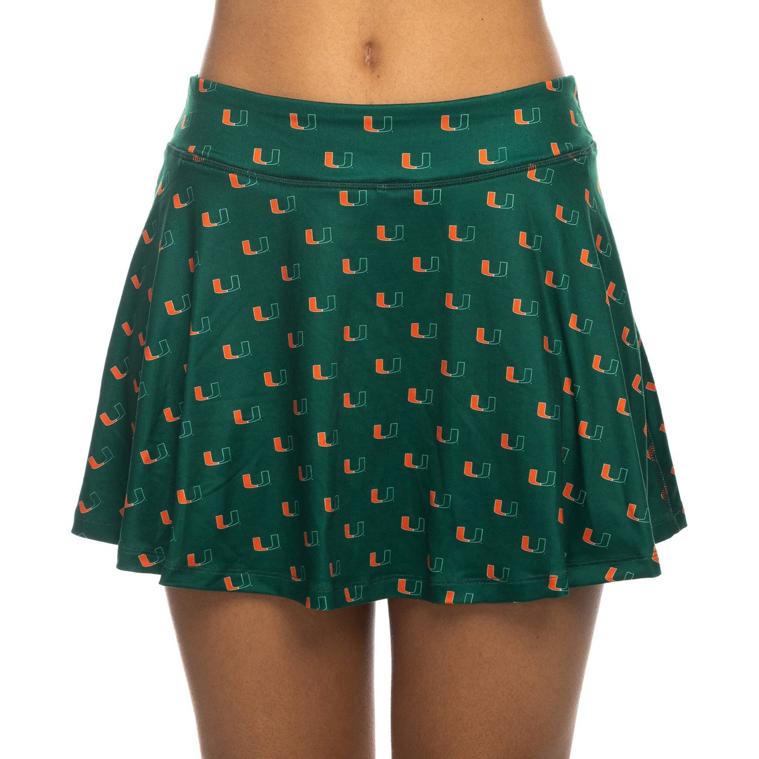 ZooZatz Miami Hurricanes All-Over Print Flowy Skort