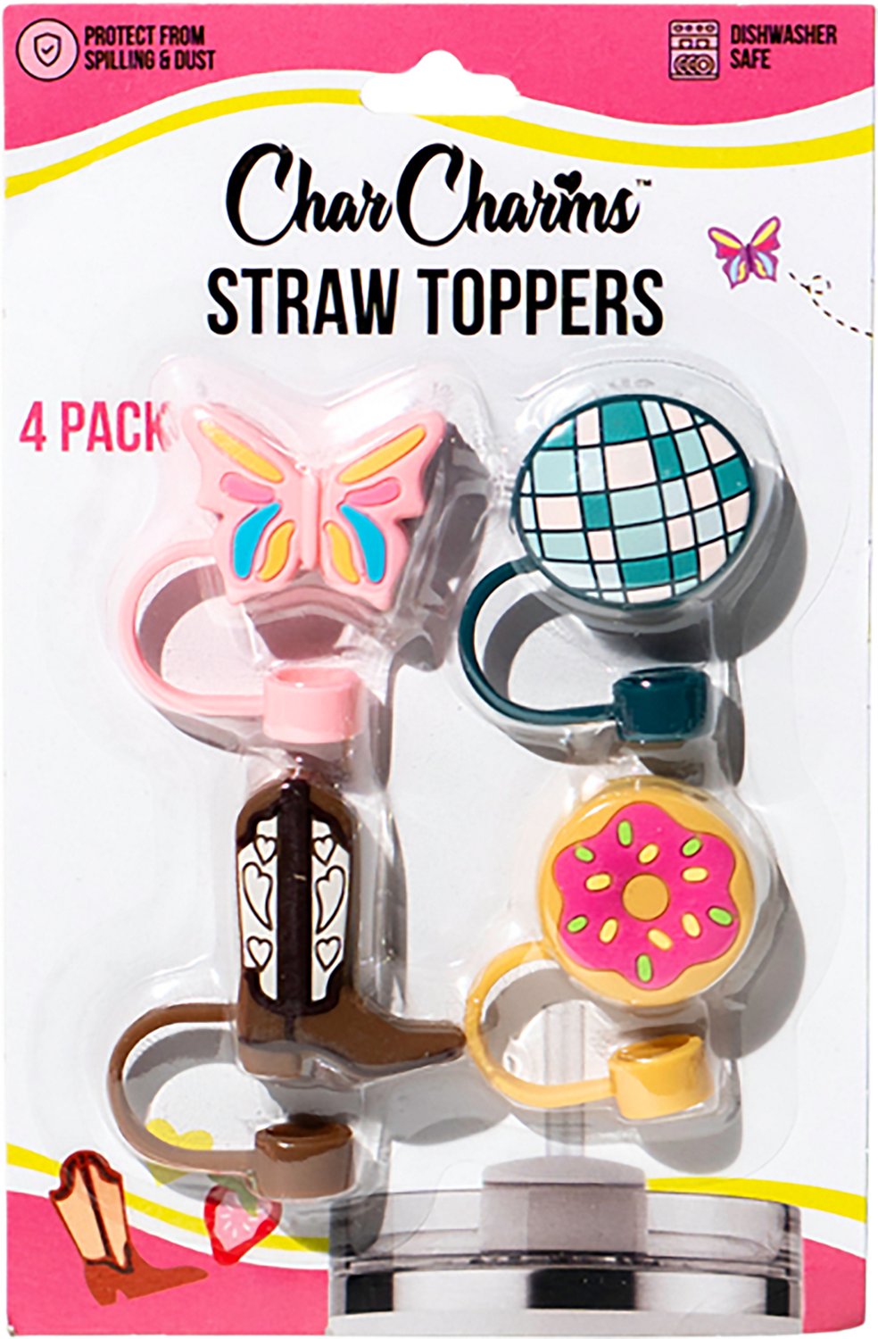 CharCharms All Over Sketch 1 Straw Toppers 4-Pack - view number 6
