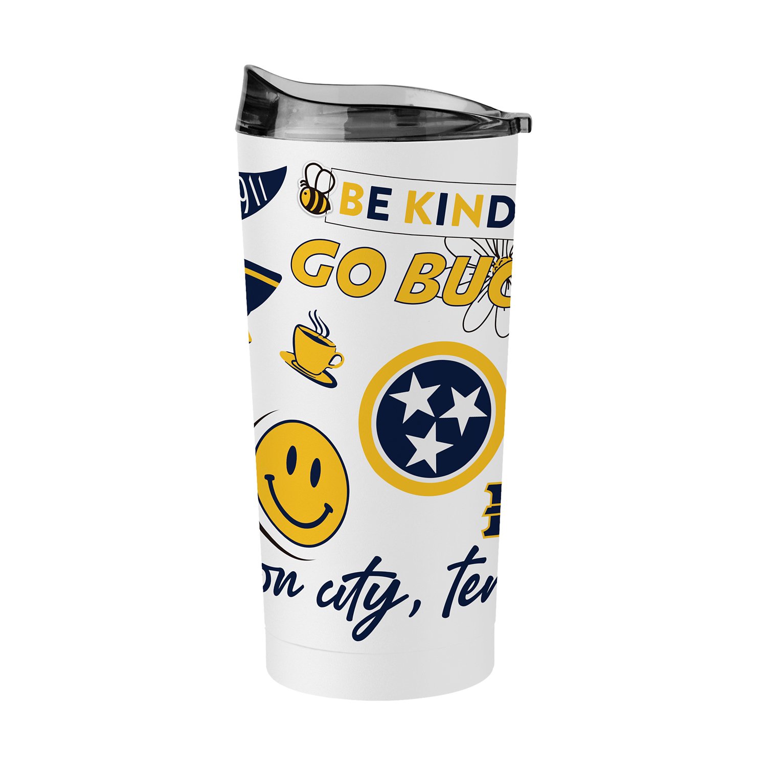 Logo Brands East Tennessee State University 20 oz Native Powder Coat Tumbler