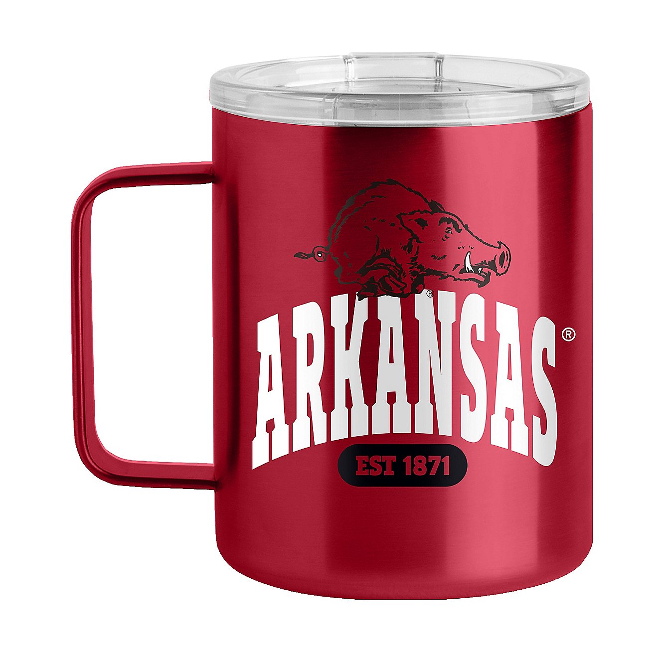 Logo Brands University of Arkansas 15 oz Arch Stainless Steel Mug                                                                - view number 1