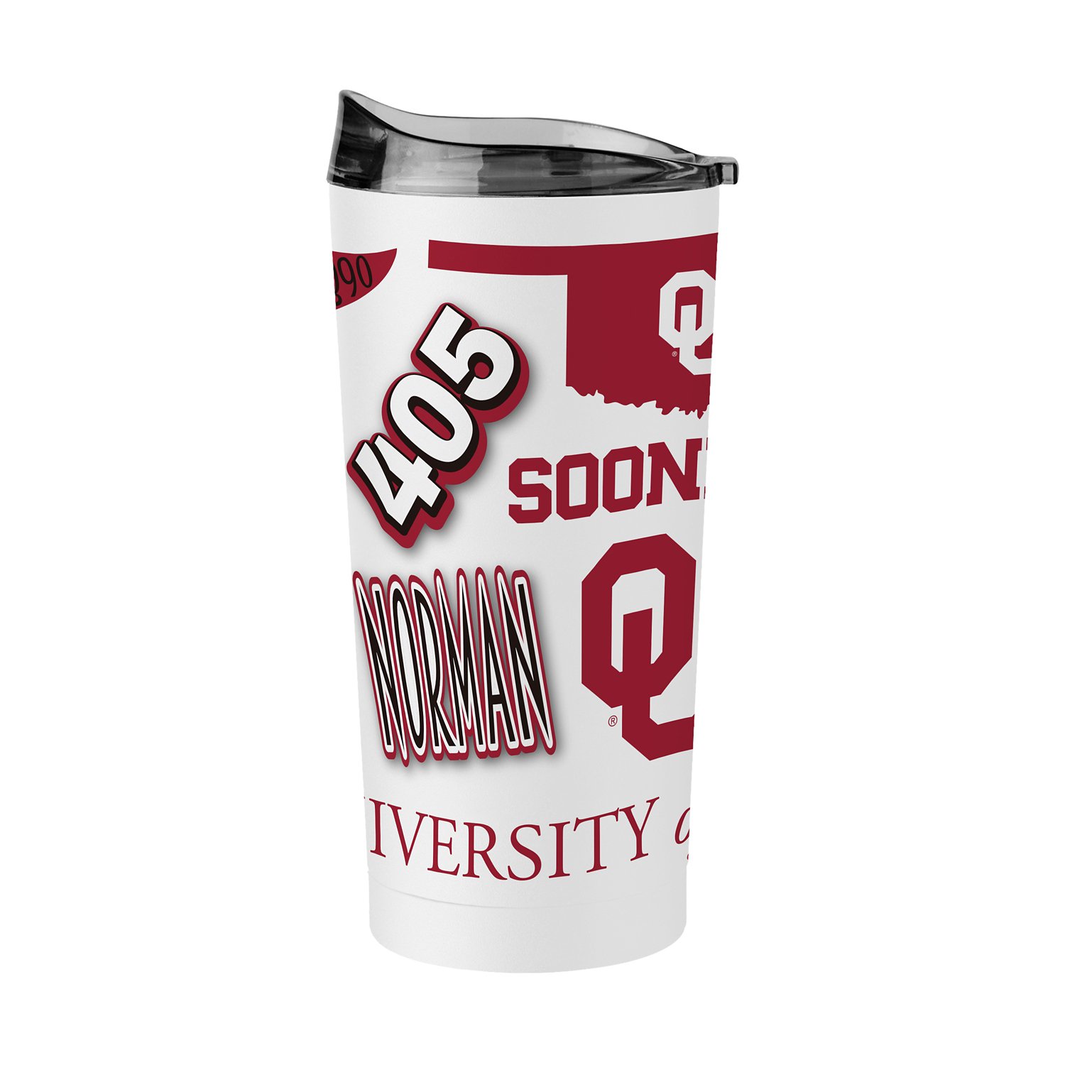 Logo Brands University of Oklahoma 20 oz Native Powder Coat Tumbler - view number 2