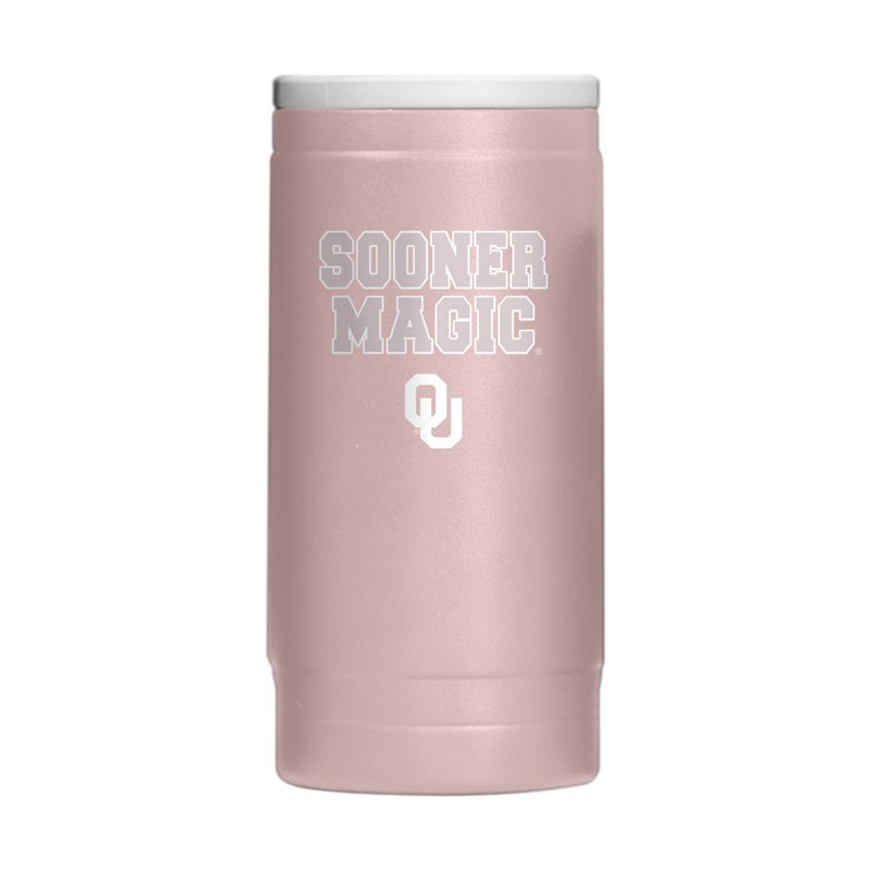 Logo Brands University of Oklahoma Stencil Powder Coat Slim Can Coolie Dusk, 12 Oz - NCAA Novelty at Academy Sports