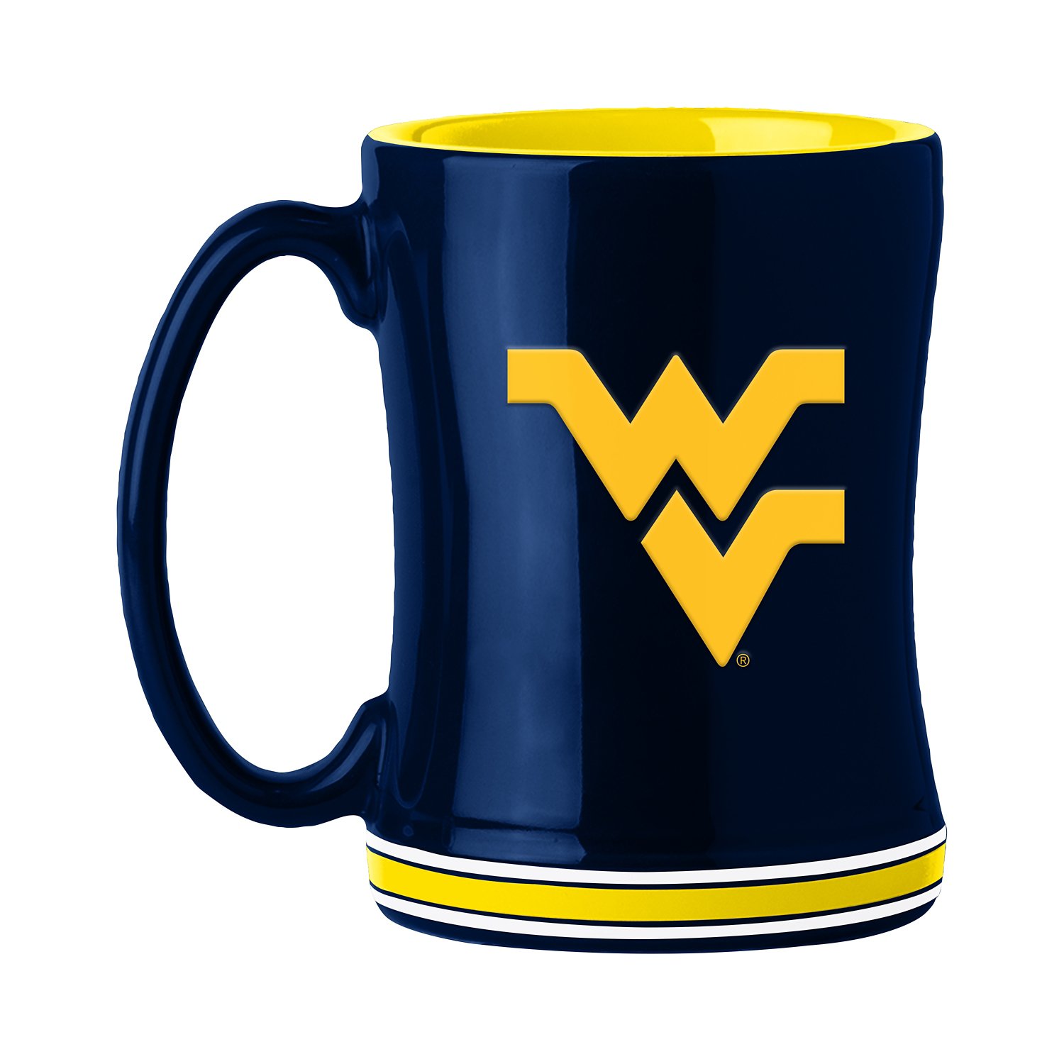 Logo Brands University of West Virginia 14 oz Relief Mug                                                                         - view number 1