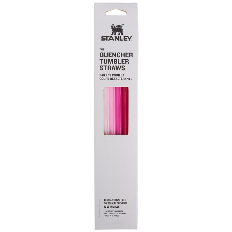 Stanley 40 oz Adventure Quencher Replacement Straws 4-Pack Pink - Thermos/Cups &koozies at Academy Sports