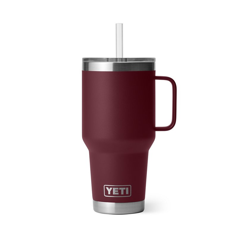 YETI Rambler 35 oz Straw Mug Wild Vine Red - Thermos/Cups &koozies at Academy Sports
