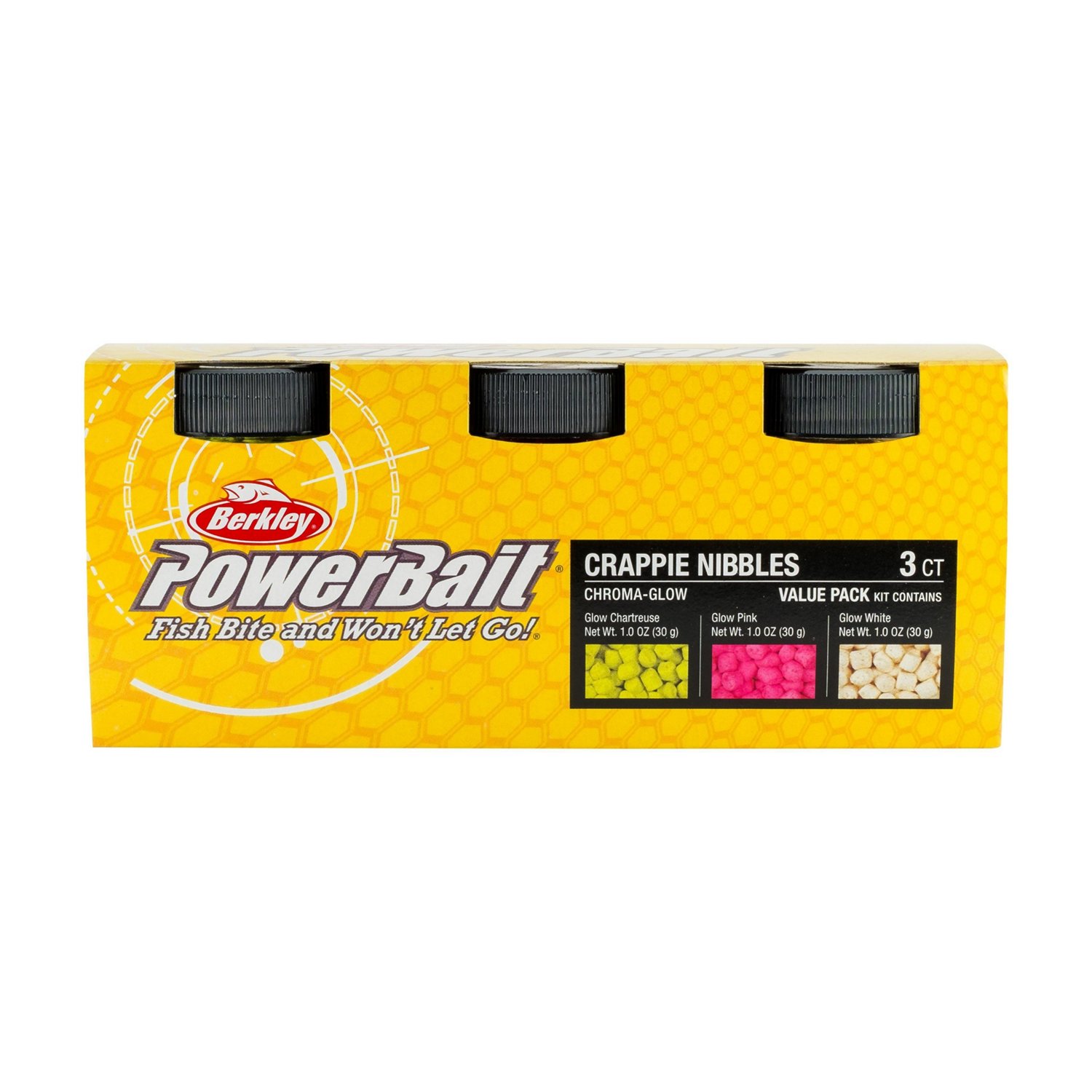 Berkley PowerBait Chroma-Glow Crappie Nibble Assorted Jar