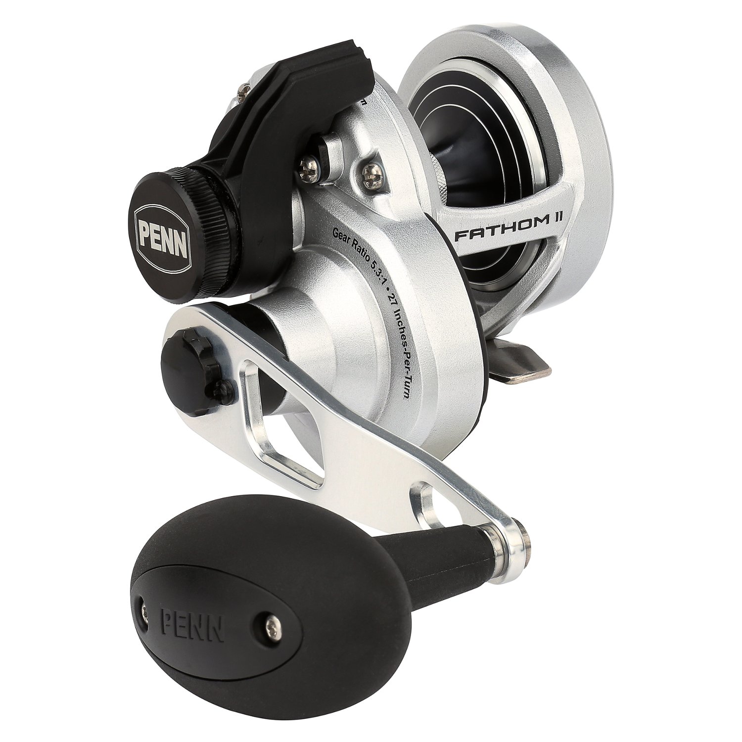PENN Fathom II Lever Drag Reel - Handedness Right Gear Ratio 5.3:1 Reel Size 15