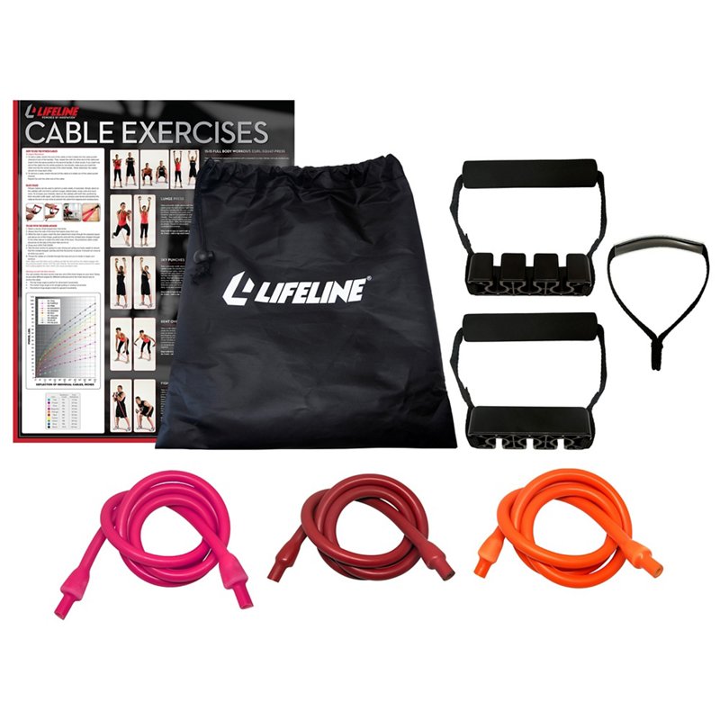 Lifeline 4 ft 30-120 lb Resistance Kit - Hand Exer. Equip. at Academy Sports