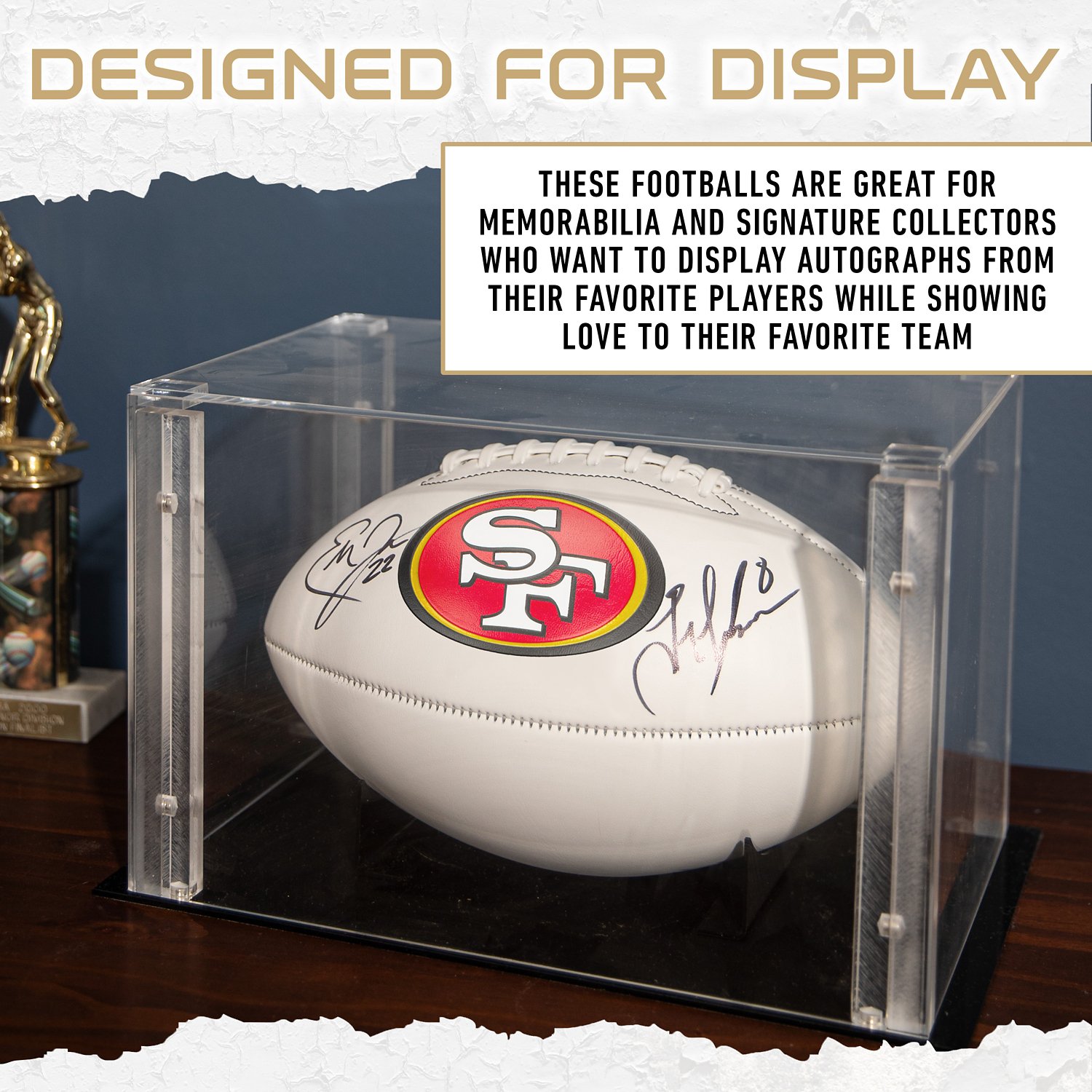  Franklin Sports NFL San Francisco 49ers Autograph Football - Official Size White Panel Souvenir Football for Autographs - view number 6