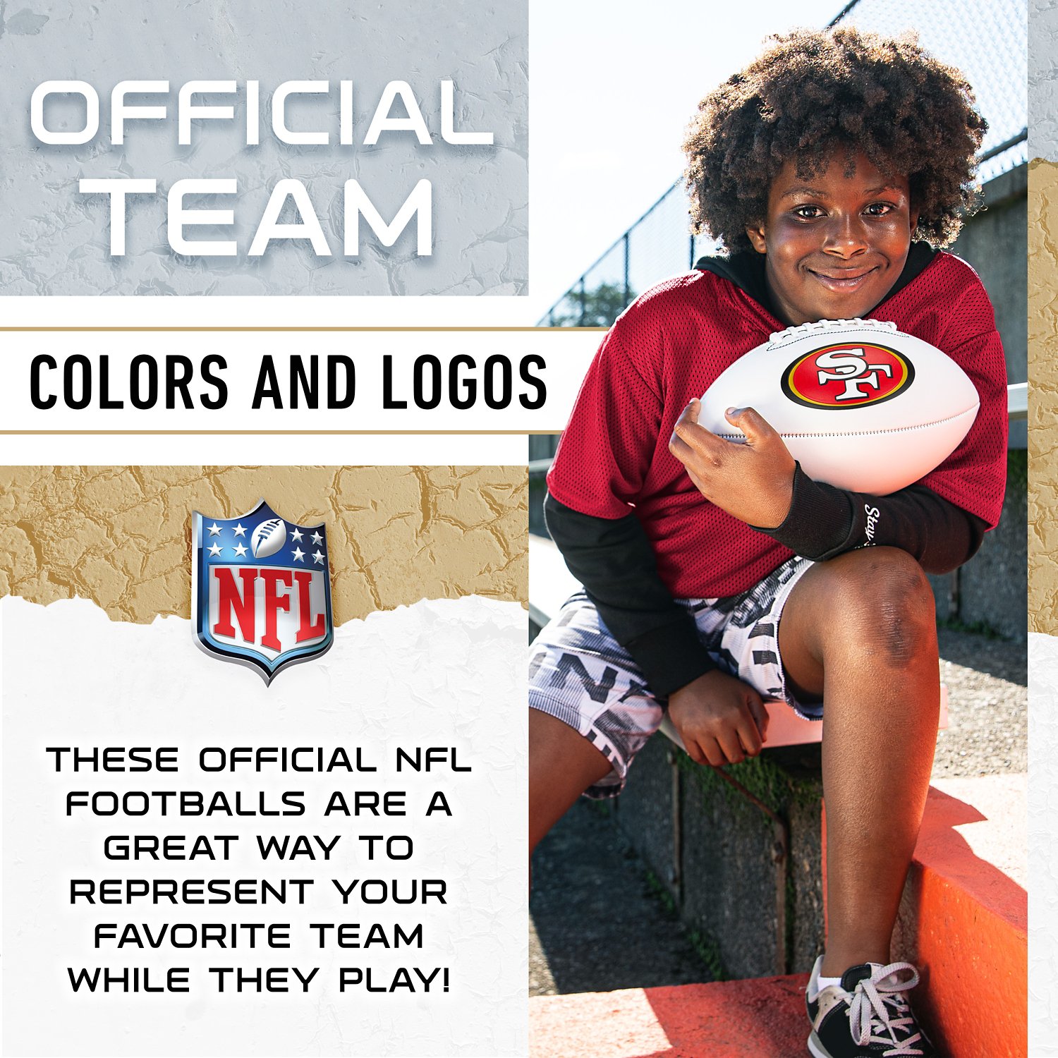  Franklin Sports NFL San Francisco 49ers Autograph Football - Official Size White Panel Souvenir Football for Autographs - view number 8