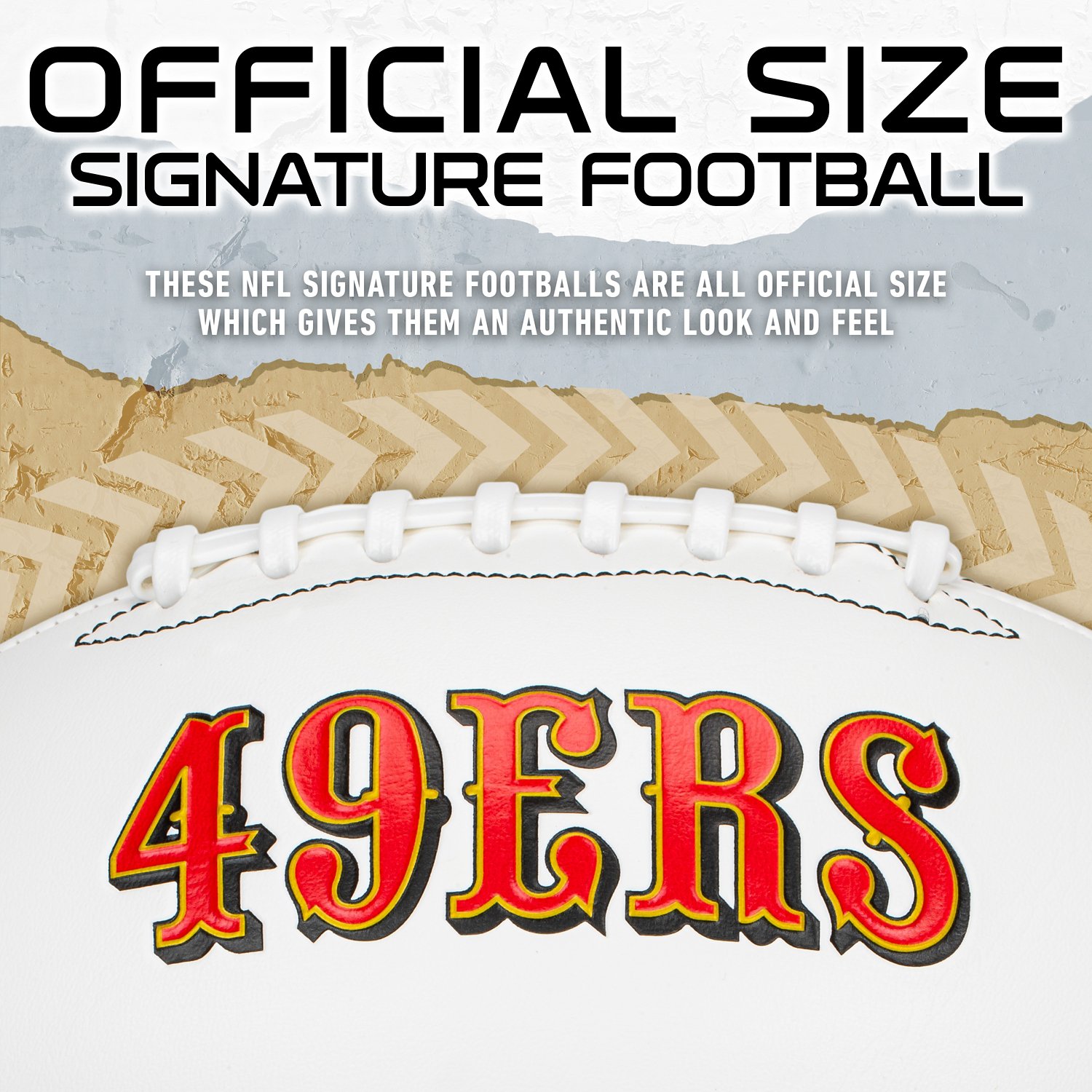  Franklin Sports NFL San Francisco 49ers Autograph Football - Official Size White Panel Souvenir Football for Autographs - view number 5