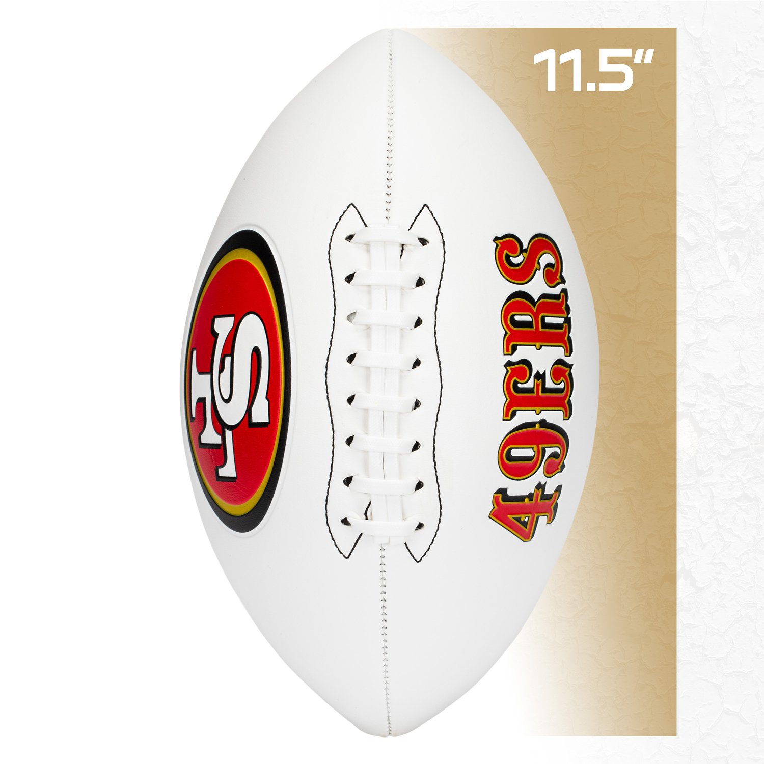  Franklin Sports NFL San Francisco 49ers Autograph Football - Official Size White Panel Souvenir Football for Autographs - view number 3