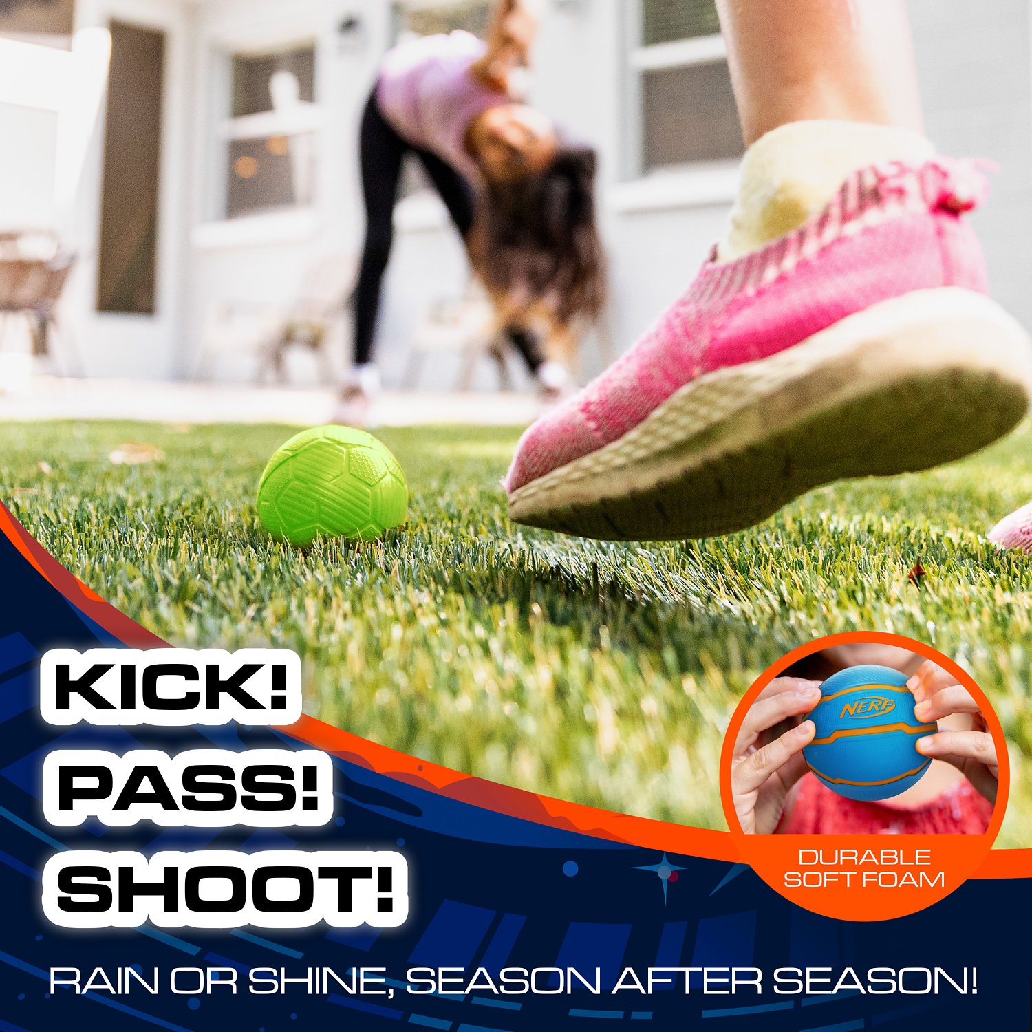  NERF Mini Stress Foam Sport Ball Set - Kids Mini Sports Ball Set - Includes Foam Micro Football, Soccer Ball + Basketball - - view number 3