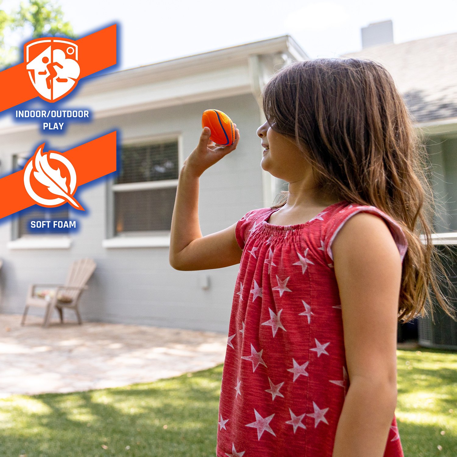  NERF Mini Stress Foam Sport Ball Set - Kids Mini Sports Ball Set - Includes Foam Micro Football, Soccer Ball + Basketball - - view number 5