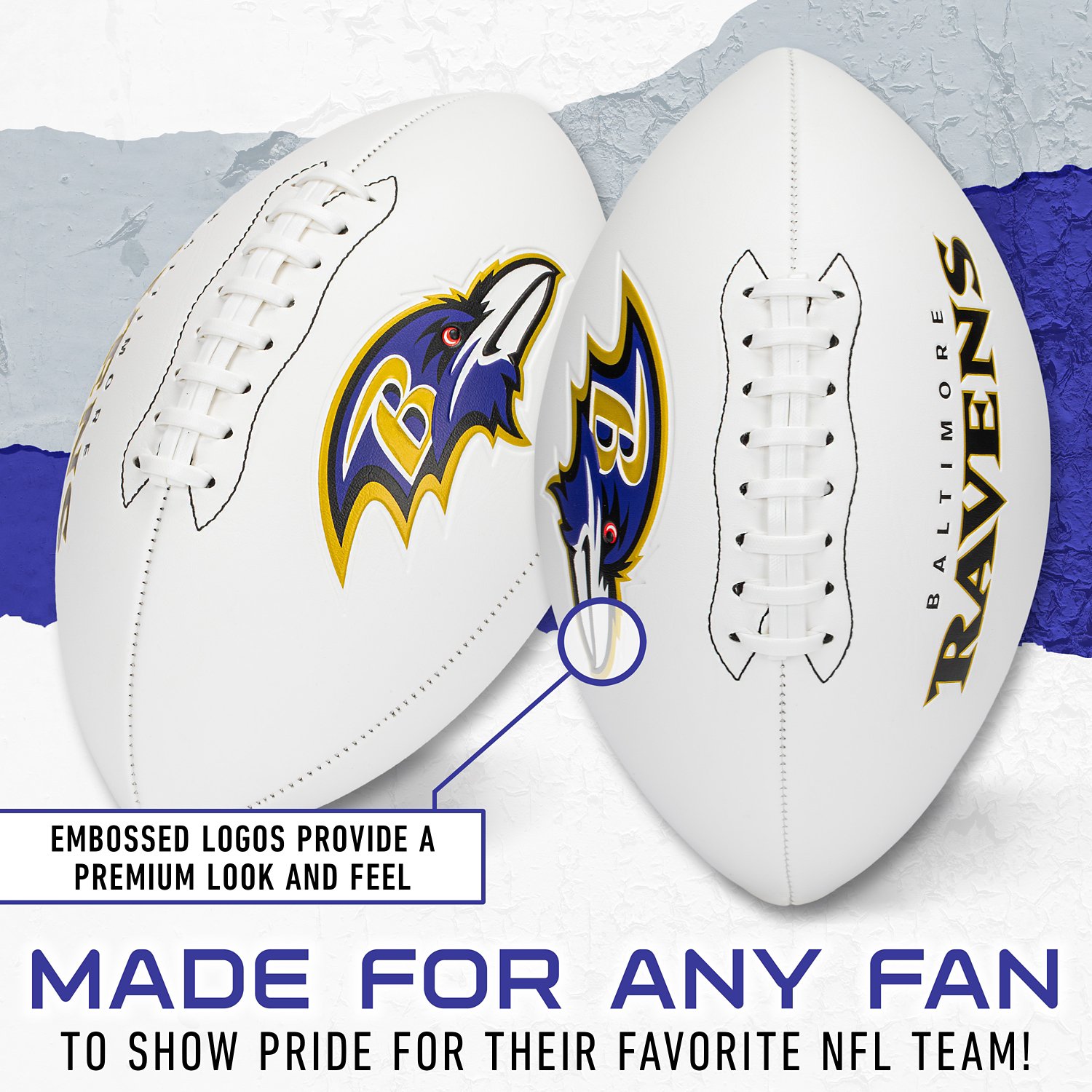 Franklin Baltimore Ravens Official Size Autograph Football  - view number 4