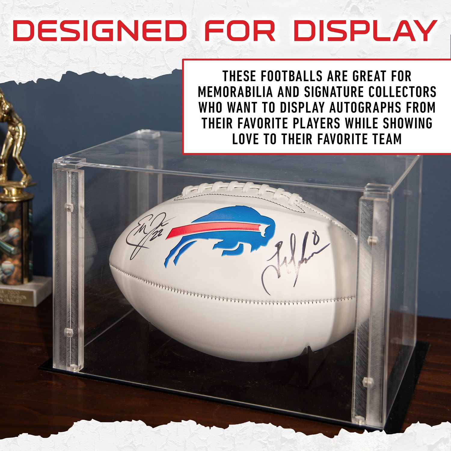 Franklin Buffalo Bills Official Size Autograph Football  - view number 6