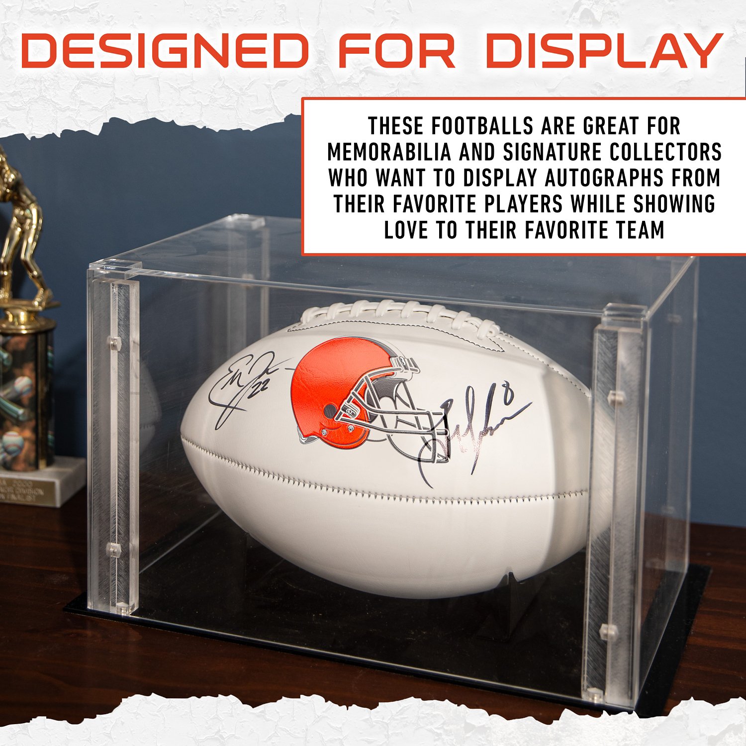 Franklin Cleveland Browns Official Size Autograph Football  - view number 6