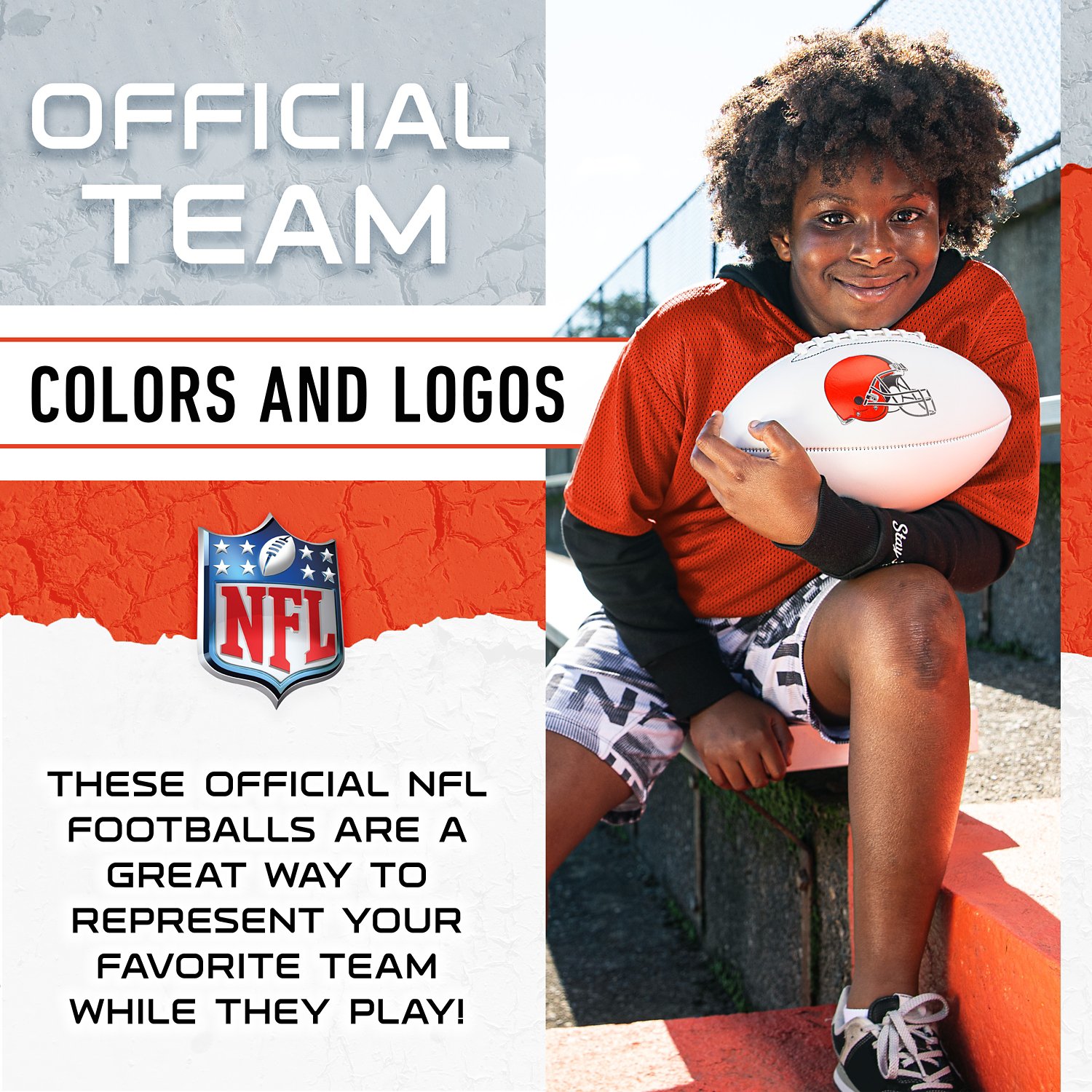 Franklin Cleveland Browns Official Size Autograph Football  - view number 8
