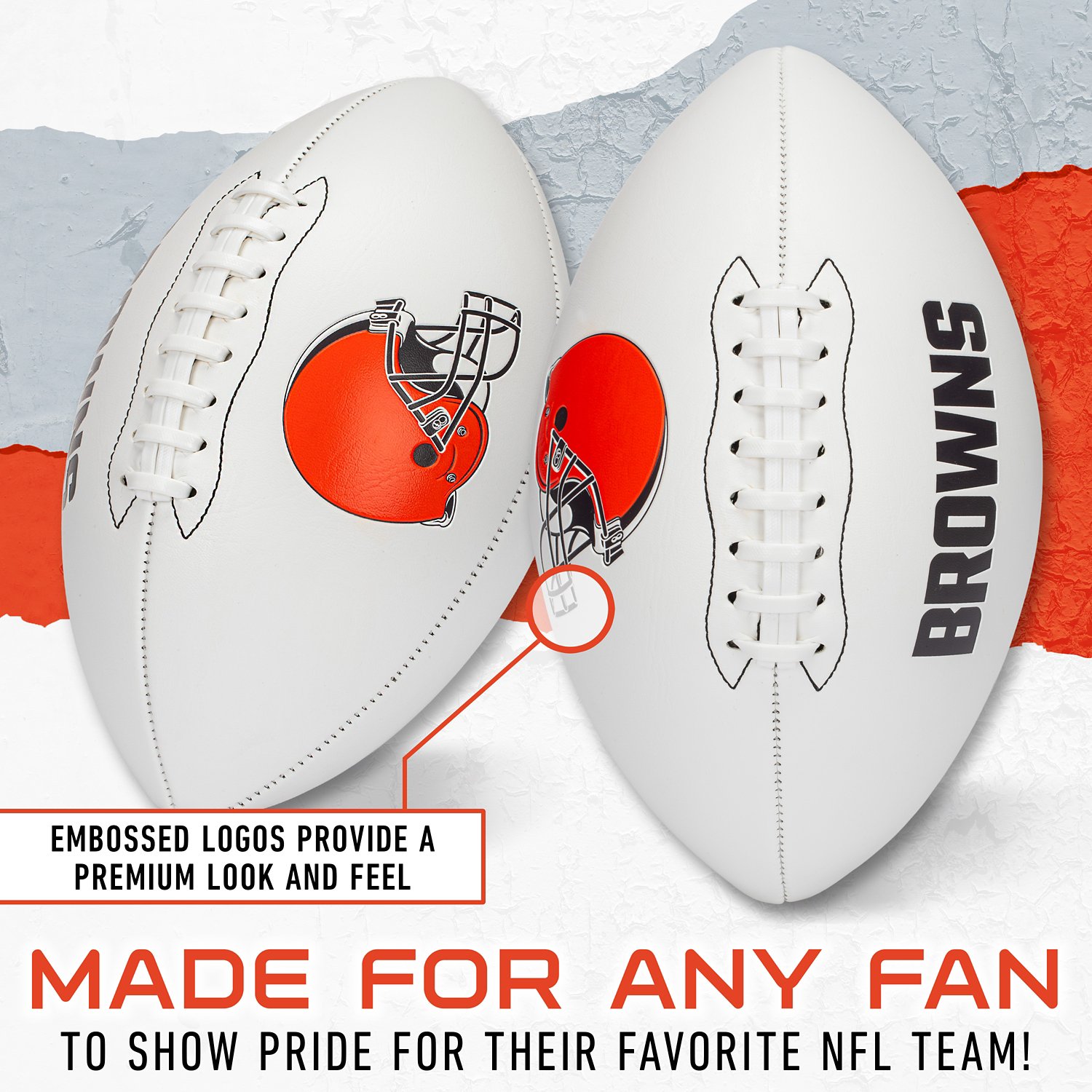 Franklin Cleveland Browns Official Size Autograph Football  - view number 4