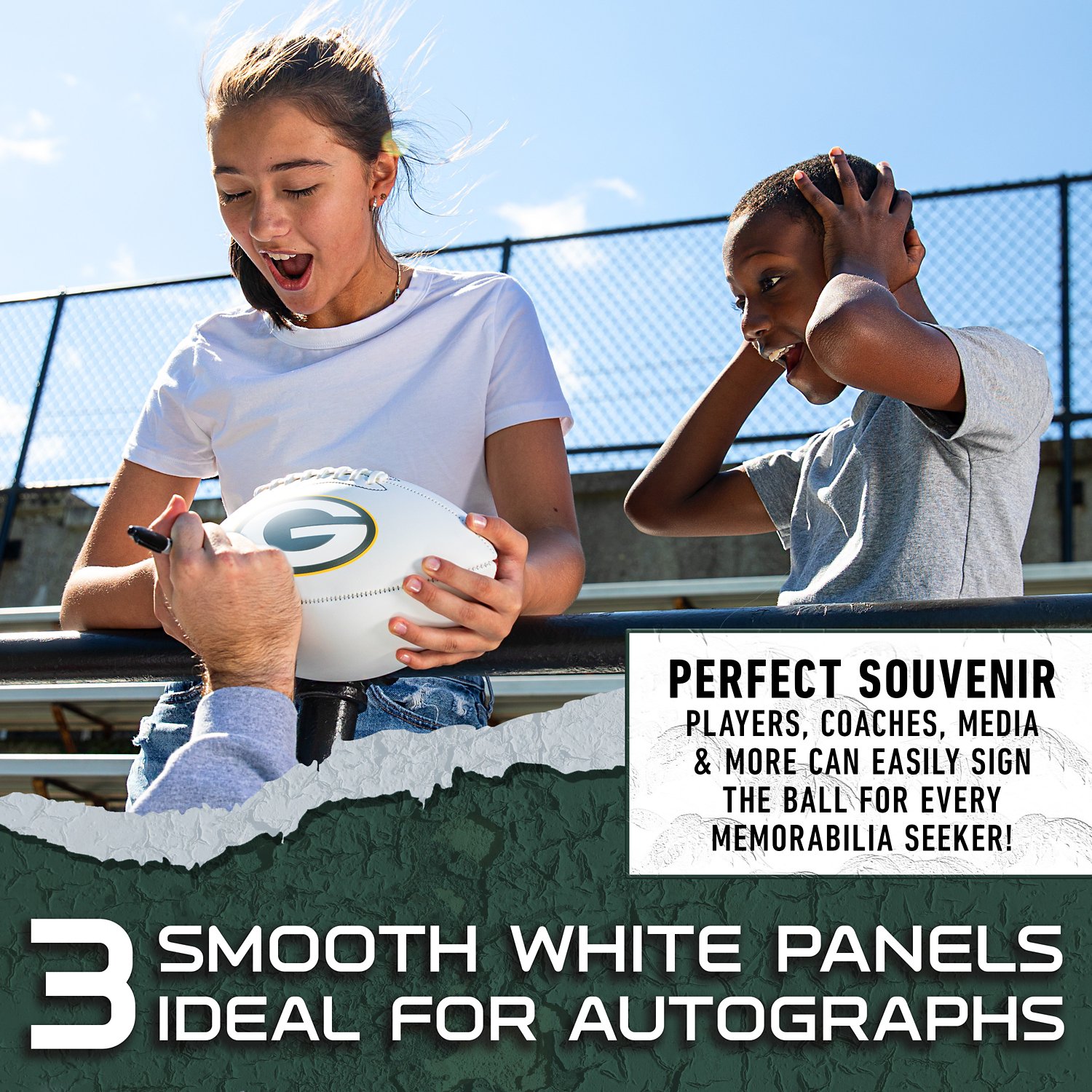 Franklin Green Bay Packers Official Size Autograph Football - view number 7