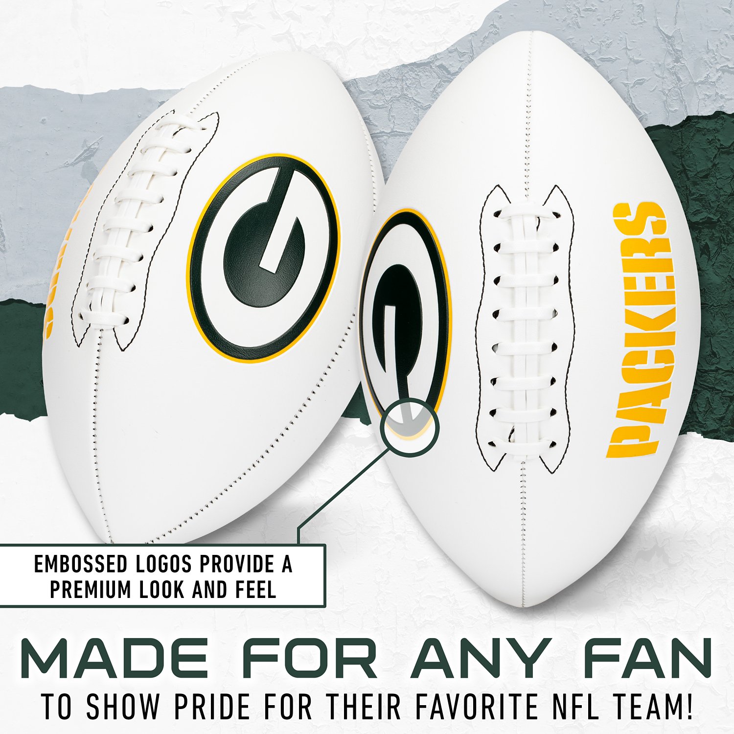 Franklin Green Bay Packers Official Size Autograph Football - view number 4