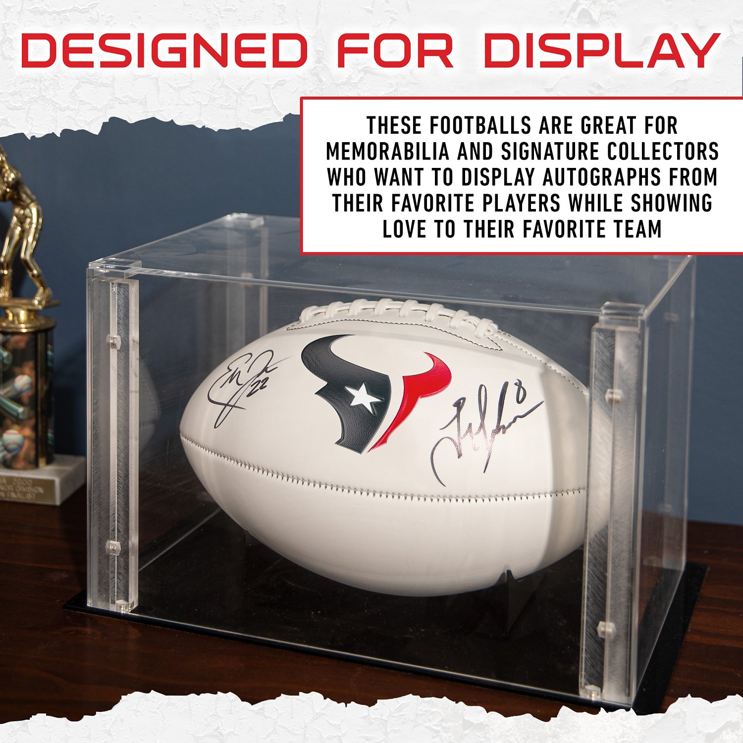 Franklin Houston Texans Official Size Autograph Football - view number 6