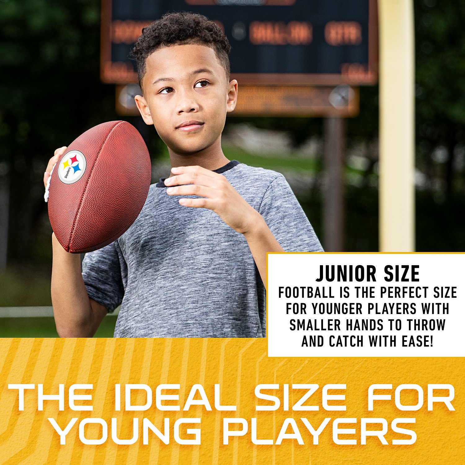 Franklin Kids' Pittsburgh Steelers Junior Football - view number 7