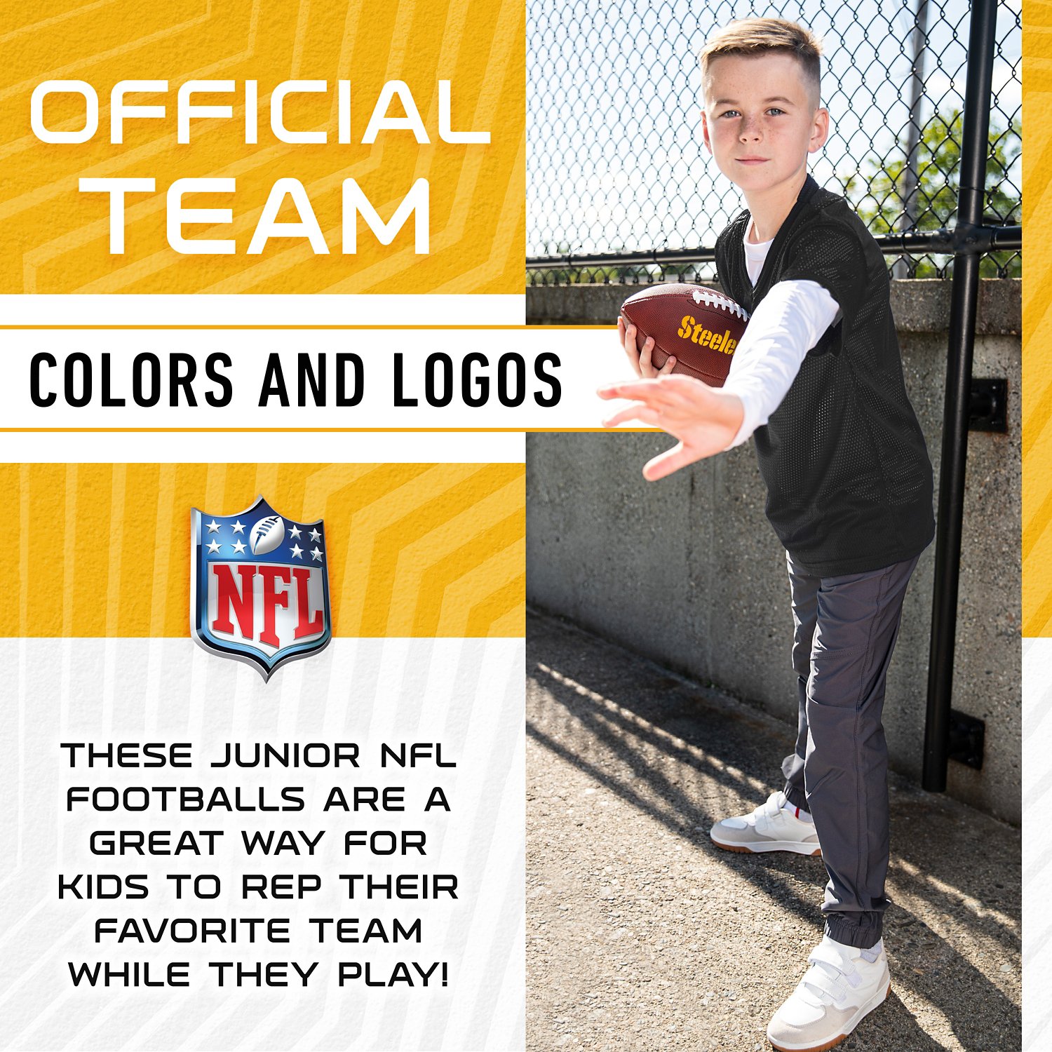 Franklin Kids' Pittsburgh Steelers Junior Football - view number 8