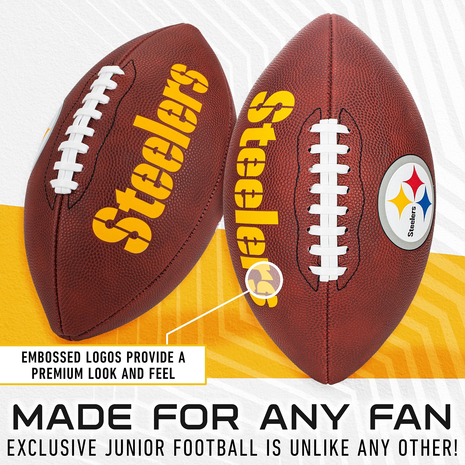 Franklin Kids' Pittsburgh Steelers Junior Football - view number 4