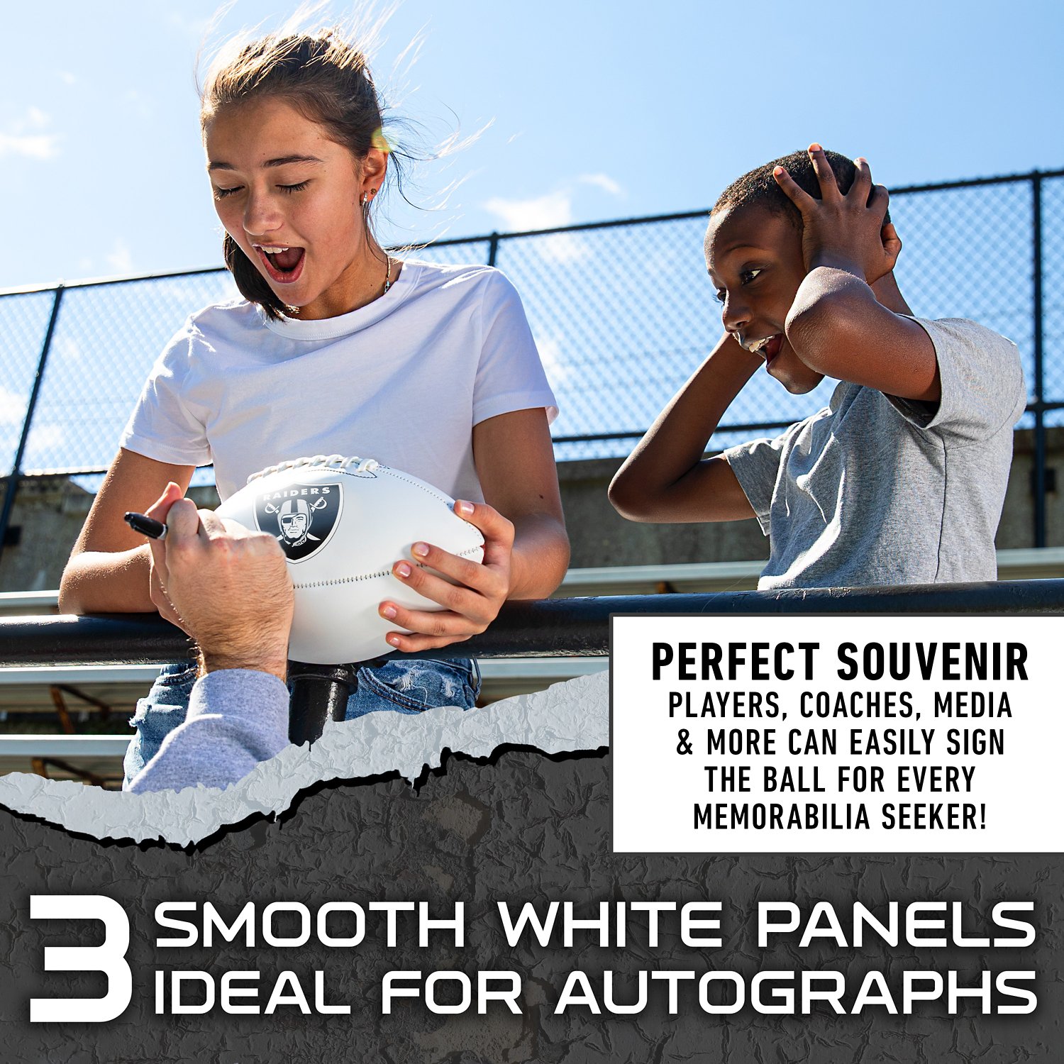 Franklin Las Vegas Raiders Official Size Autograph Football  - view number 7