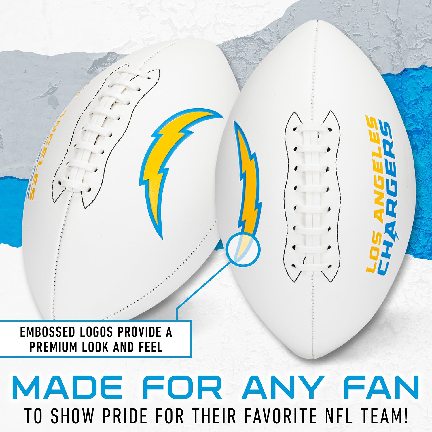 Franklin Los Angeles Chargers Official Size Autograph Football - view number 4