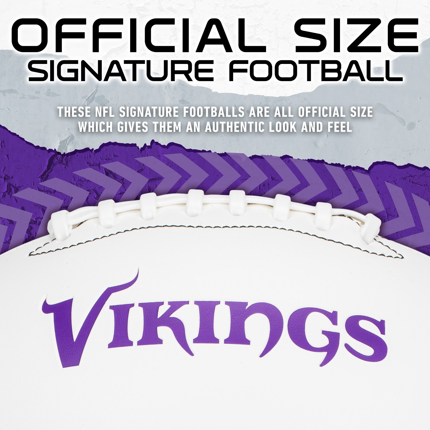 Franklin Minnesota Vikings Official Size Autograph Football  - view number 5