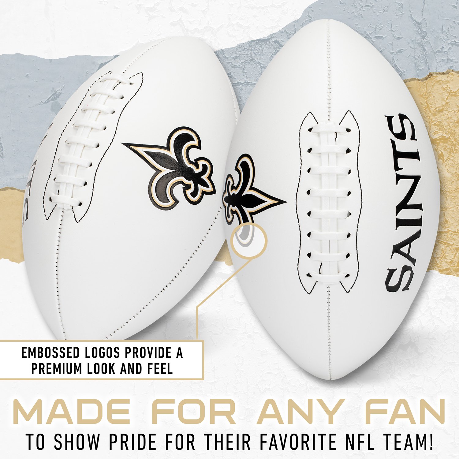 Franklin New Orleans Saints Official Size Autograph Football - view number 4