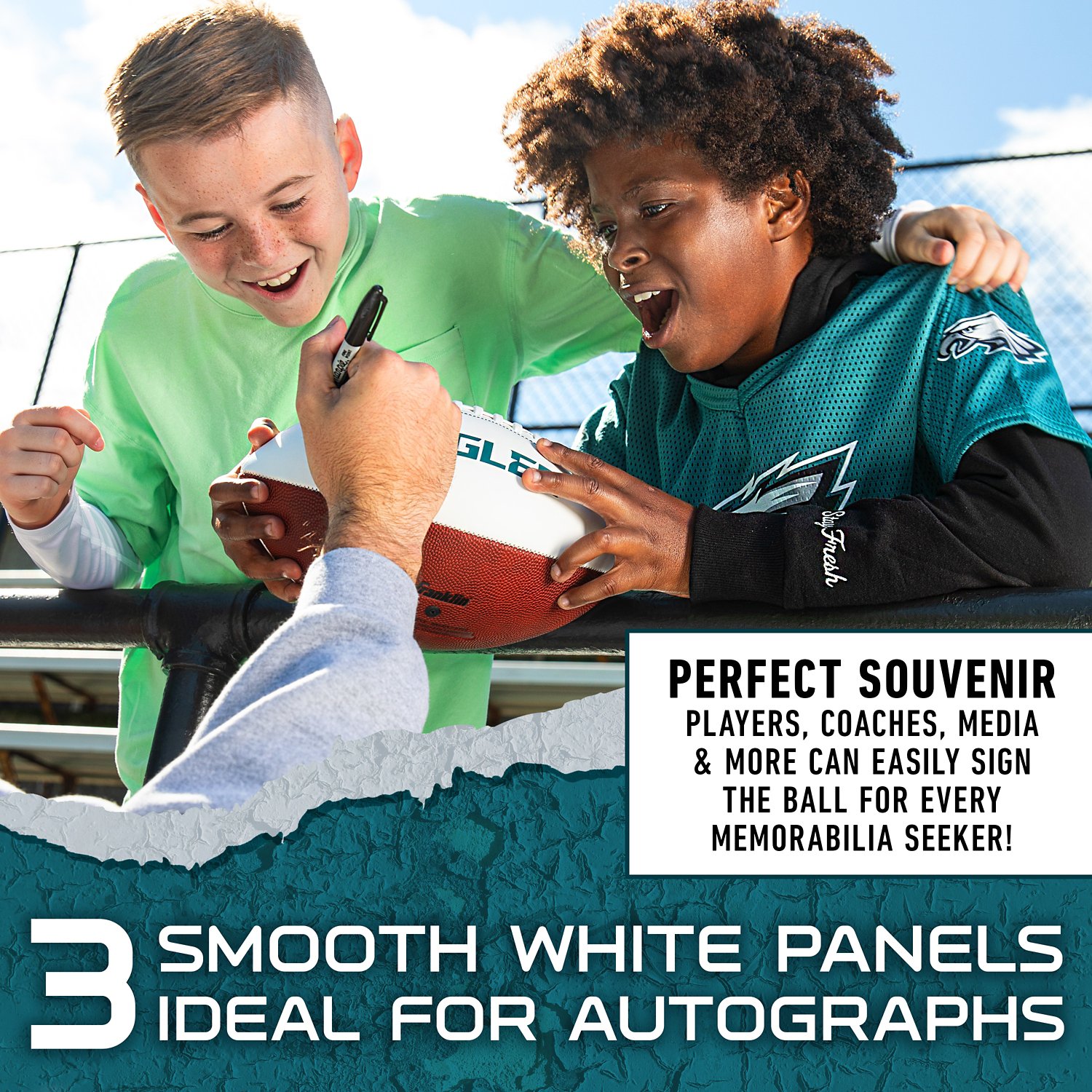 Franklin Philadelphia Eagles Official Size Autograph Football  - view number 7