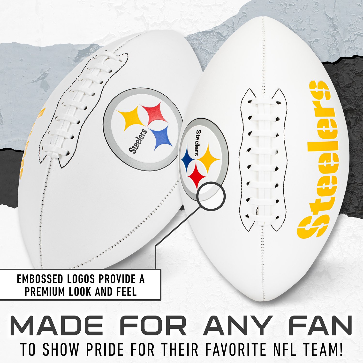 Franklin Pittsburgh Steelers Official Size Autograph Football  - view number 4